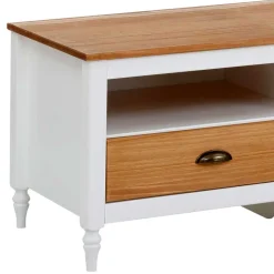 Outlet Wohnen 160x45x45 cm Landhaus TV Board mit Metallgriffen - Xasimir