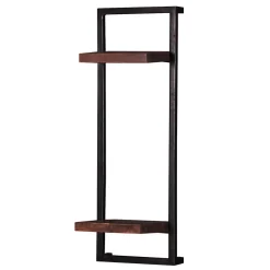 New Wohnen 30x80x11 cm Metall Wandregal mit zwei Ablagen - Solapura