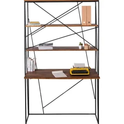 Discount Wohnen 120x202x60 cm Regal mit Schreibtisch im Loft Style - Offia