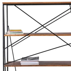 Discount Wohnen 120x202x60 cm Regal mit Schreibtisch im Loft Style - Offia