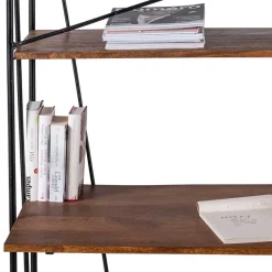 Discount Wohnen 120x202x60 cm Regal mit Schreibtisch im Loft Style - Offia