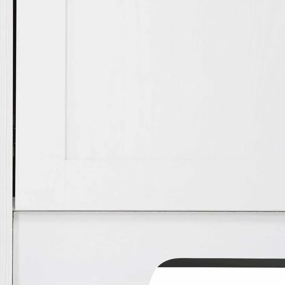 Online Wohnen 84x80x35 cm Schrank in Weiß & Eichefarben - Akedra