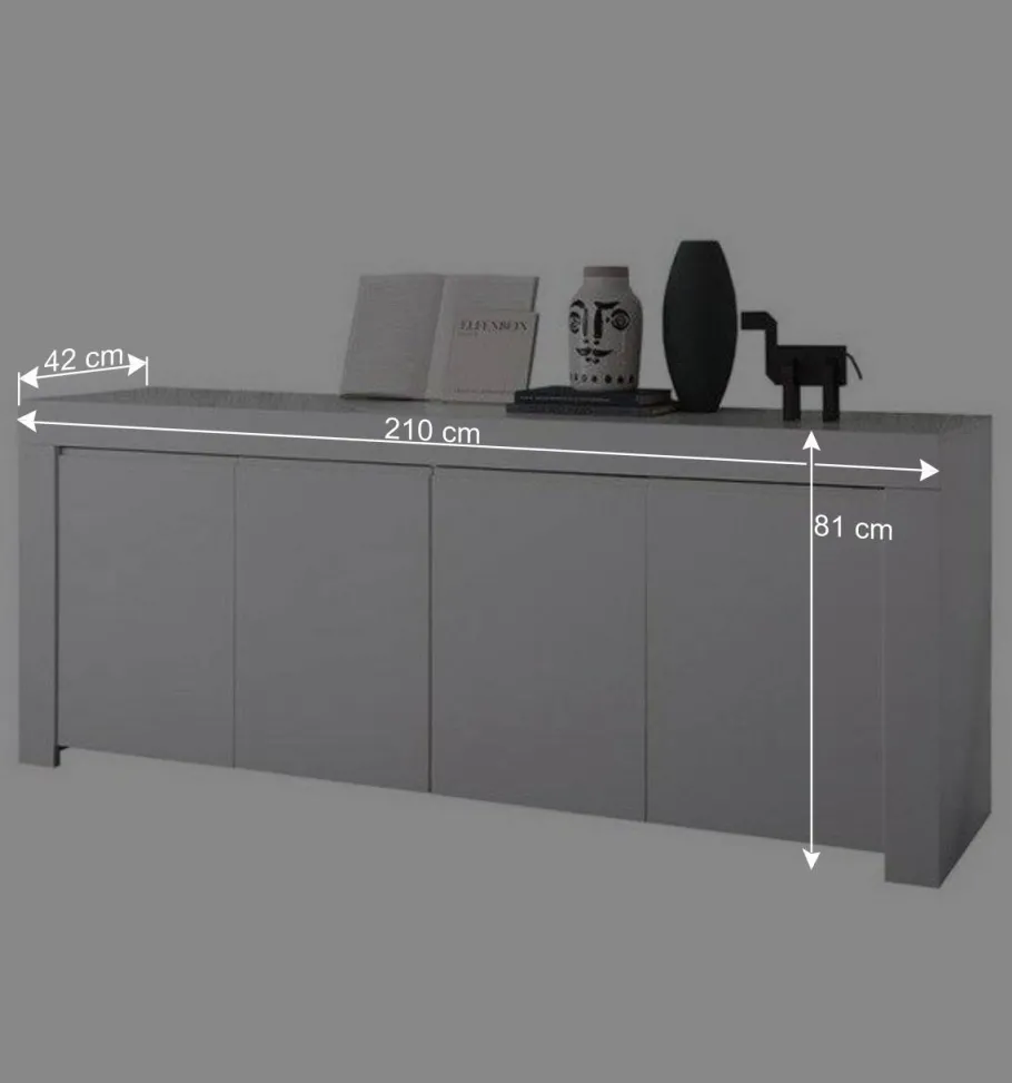 Sale Wohnen 210x81x42 cm Sideboard mit Wangengestell - Mikes