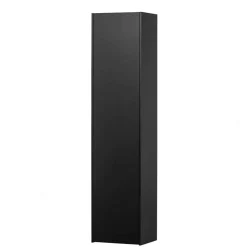 Outlet Wohnen 44x188x35 cm 1-türiger Schrank in Schwarz lackiert - Riley