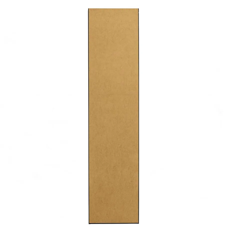 Outlet Wohnen 44x188x35 cm 1-türiger Schrank in Schwarz lackiert - Riley