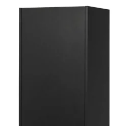 Outlet Wohnen 44x188x35 cm 1-türiger Schrank in Schwarz lackiert - Riley