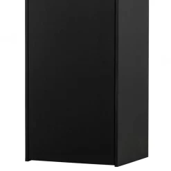 Outlet Wohnen 44x188x35 cm 1-türiger Schrank in Schwarz lackiert - Riley