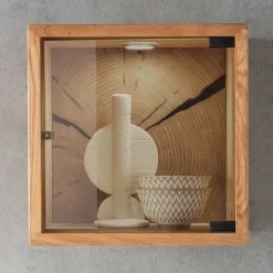 New Wohnen 34x34x20 cm Wandvitrine in Wildeiche - Acapella
