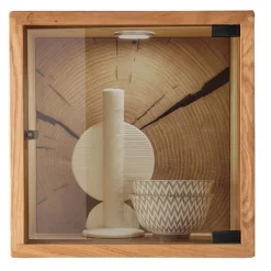 New Wohnen 34x34x20 cm Wandvitrine in Wildeiche - Acapella