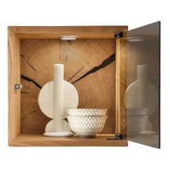 New Wohnen 34x34x20 cm Wandvitrine in Wildeiche - Acapella
