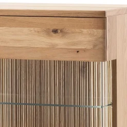 Sale Wohnen 150x121x37 cm Wohnzimmer Schrank in Eiche Bianco - Crupean