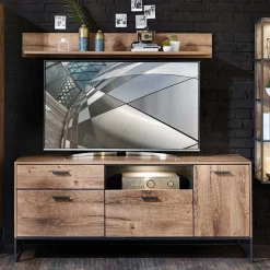 Online Wohnen 175x75x48 cm Wohnzimmer Sideboard in Holzoptik - Xindus