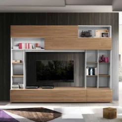 Discount Wohnen 277x209x40 cm Wohnzimmerwand zweifarbig - Ceroc