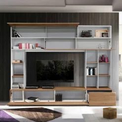 Discount Wohnen 277x209x40 cm Wohnzimmerwand zweifarbig - Ceroc