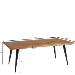 Clearance Wohnen 110x40x60 Couchtisch aus Sheesham Massivholz - Placer