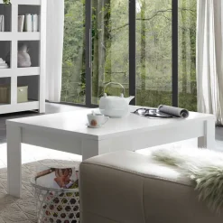 Sale Wohnen 122x45x65 Couchtisch in Weiß lackiert - Mikes