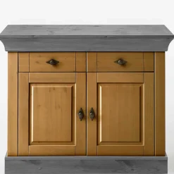 Best Wohnen 108x85x45 Country Kommode in Kiefer Lauge & Grau - Eshelas