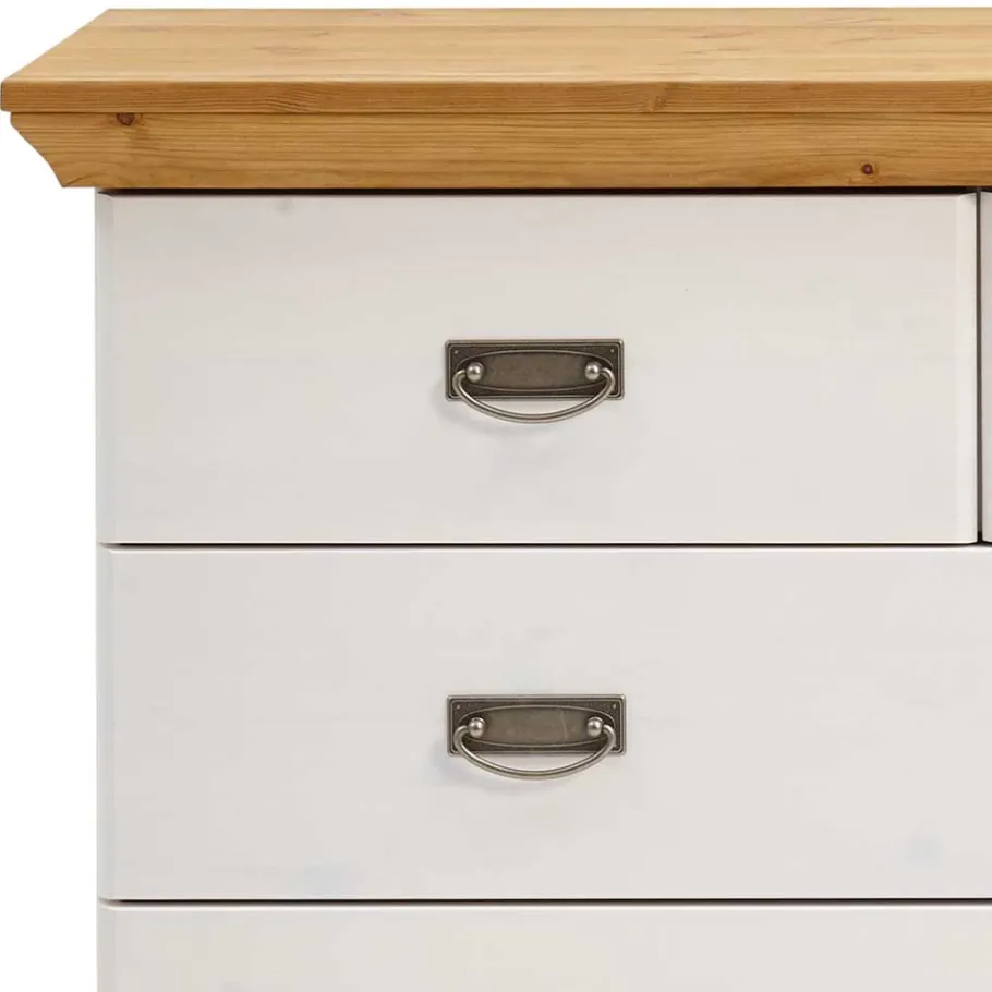 Wohnen 106x91x50 Country Style Kommode zweifarbig - Sibiuta