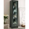 Sale Wohnen 50x197x43 Country Vitrine in Dunkelgrün - Niestov