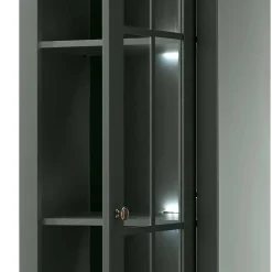 Sale Wohnen 50x197x43 Country Vitrine in Dunkelgrün - Niestov