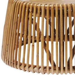 Best Wohnen 69x38x69 Design Couchtisch aus Recyclingholz & Rattan - Valtte