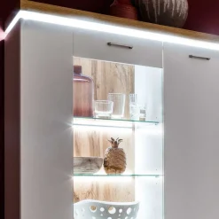 Discount Wohnen 98x143x38 Design Highboard mit Beleuchtung LED - Caldri