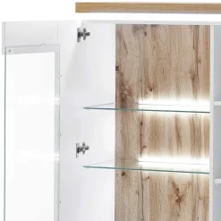 Discount Wohnen 98x143x38 Design Highboard mit Beleuchtung LED - Caldri
