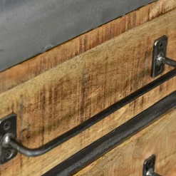 Best Wohnen 150x66x43 Design Kommode im Zugwaggon Look - Bahiro