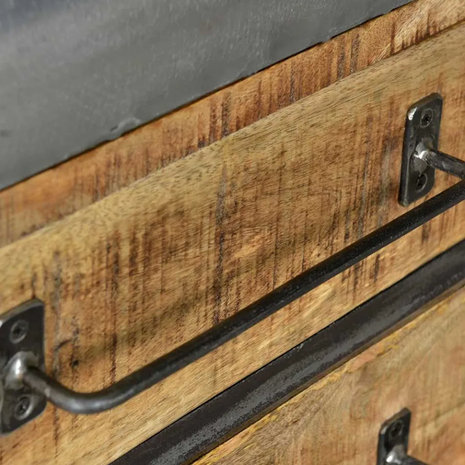 Best Wohnen 150x66x43 Design Kommode im Zugwaggon Look - Bahiro