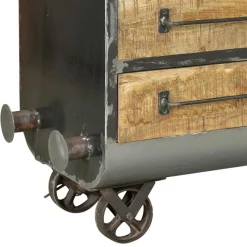 Best Wohnen 150x66x43 Design Kommode im Zugwaggon Look - Bahiro