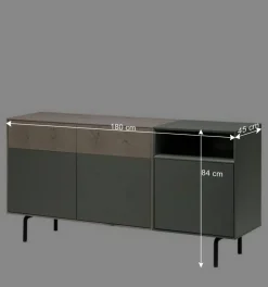 Best Wohnen 180x84x45 Design Sideboard zweifarbig - Ajevos