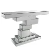 Outlet Wohnen 119x80x33 Designer Konsolentisch im Spiegel Look - Odalfro