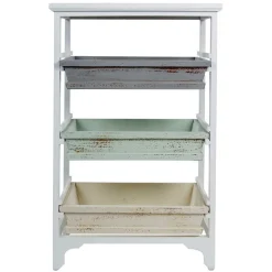 Online Wohnen 54x86x32 Designer Regal aus Kiefer im Shabby Chic - Caprera