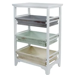 Online Wohnen 54x86x32 Designer Regal aus Kiefer im Shabby Chic - Caprera