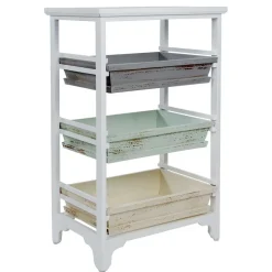 Online Wohnen 54x86x32 Designer Regal aus Kiefer im Shabby Chic - Caprera