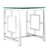 Discount Wohnen 50x53x50 Designer Tisch mit Glas Platte - Memionda