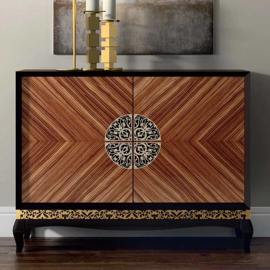 Best Wohnen 128x100x52 Designkommode mit Türen - Strada