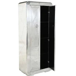 Hot Wohnen 80x180x45 Dielen Schrank mit Alu - Pilot