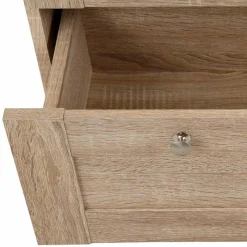 Discount Wohnen 75x80x35 Dielenkommode in Holznachbildung Eiche - Onjedda