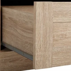 Discount Wohnen 75x80x35 Dielenkommode in Holznachbildung Eiche - Onjedda