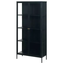 Wohnen 90x190x40 Doppeltür Vitrine aus Metall - Butoaie