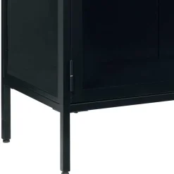 Wohnen 90x190x40 Doppeltür Vitrine aus Metall - Butoaie
