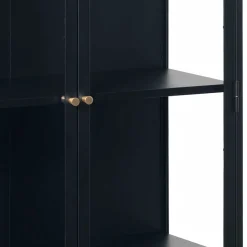 Wohnen 90x190x40 Doppeltür Vitrine aus Metall - Butoaie