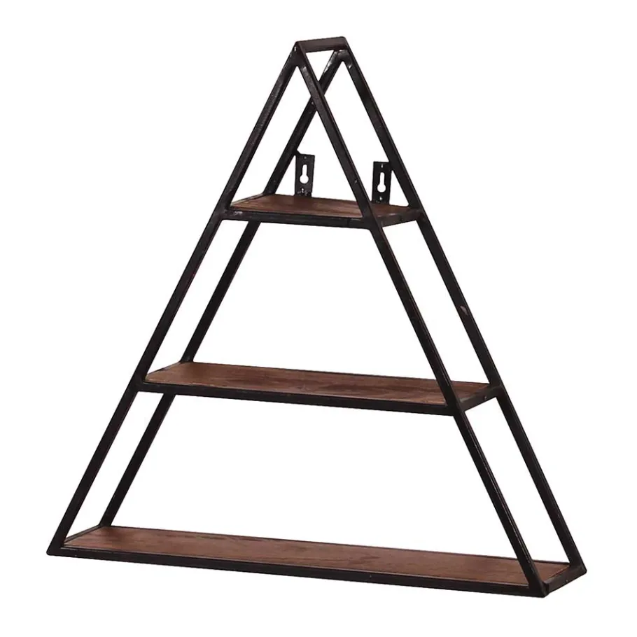 Clearance Wohnen 50x50x13 Dreieck Wandregal mit drei Böden - Mendoza
