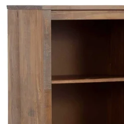 Best Wohnen 55x140x35 Dunkles Regal aus Kiefer Massivholz - Lavagna