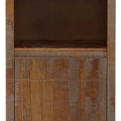 Best Wohnen 55x140x35 Dunkles Regal aus Kiefer Massivholz - Lavagna
