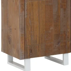 Best Wohnen 55x140x35 Dunkles Regal aus Kiefer Massivholz - Lavagna