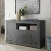 Best Wohnen 138x86x43 Esszimmer Kommode in Dunkelgrau - Putri