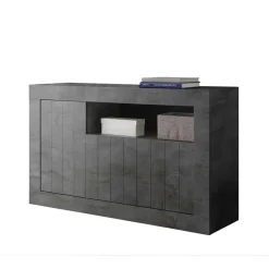 Best Wohnen 138x86x43 Esszimmer Kommode in Dunkelgrau - Putri