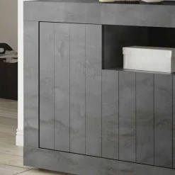 Best Wohnen 138x86x43 Esszimmer Kommode in Dunkelgrau - Putri